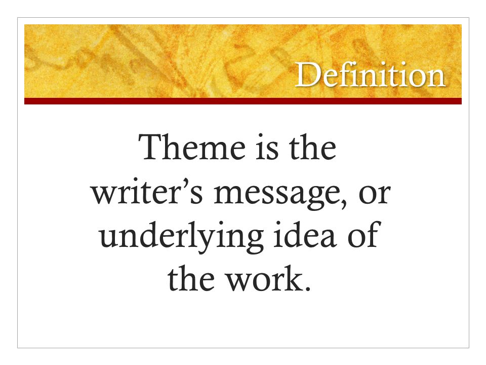 Theme Essay