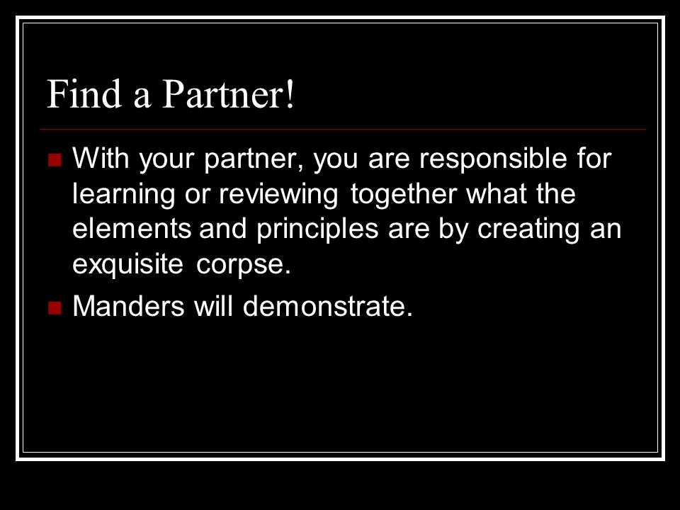 Find a Partner.