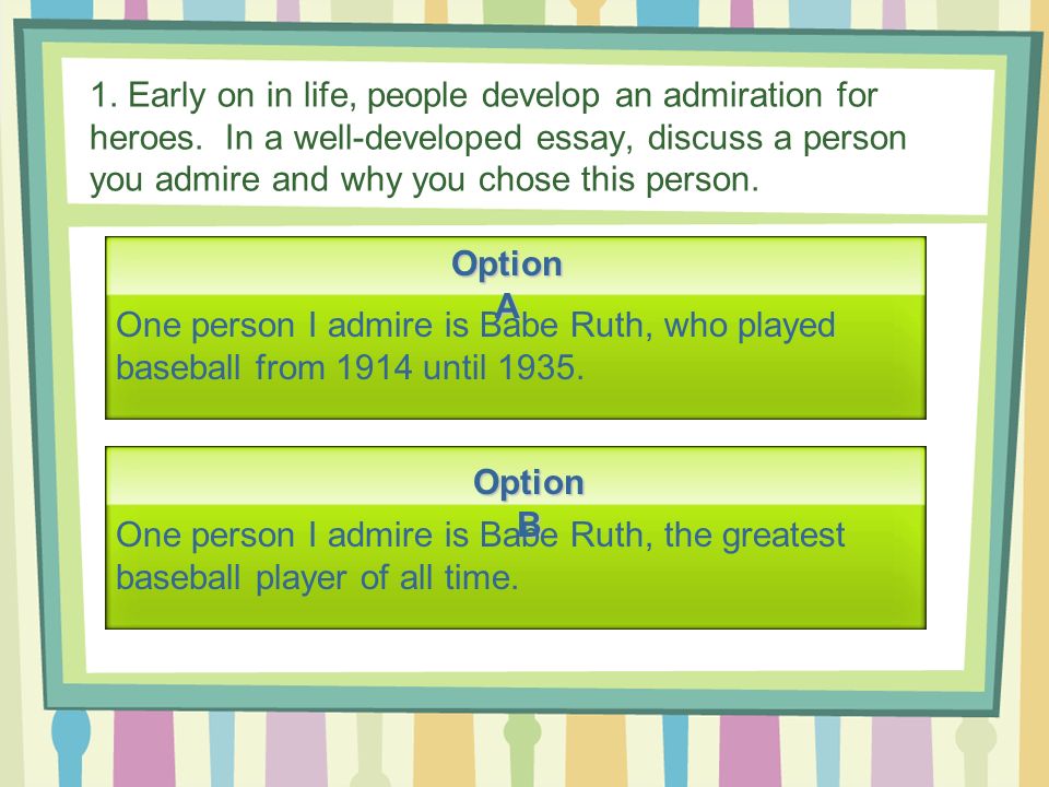 people i admire essay