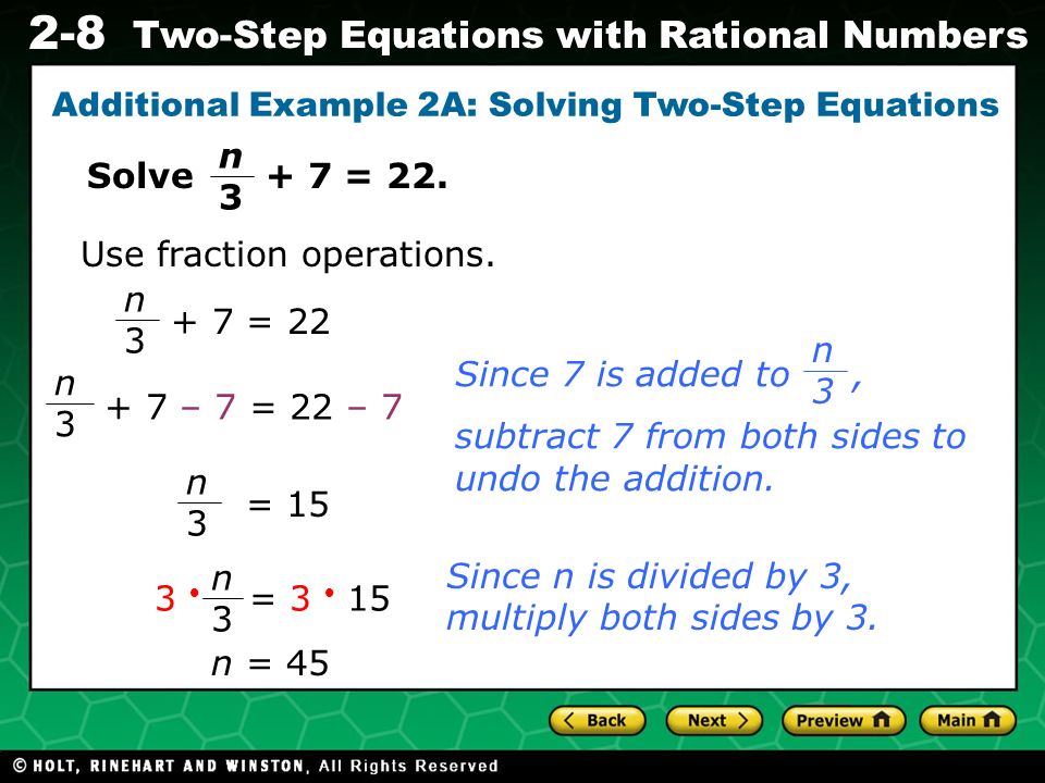 2 8 Solving Two Step Equations Talkchannels Evaluating Algebraic Expressions 2 8 Two Step Equations With