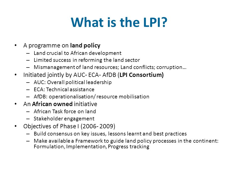 What is the LPI.