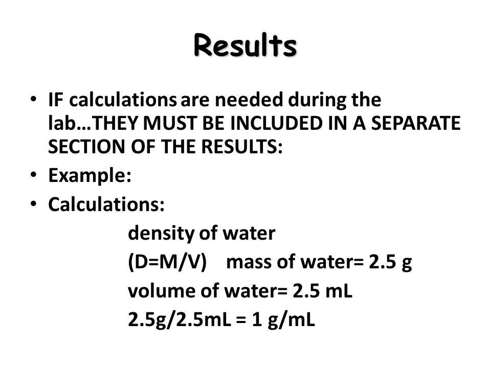 results section of a lab report How can the answer be improved. results section of a lab report How can the answer be improved.