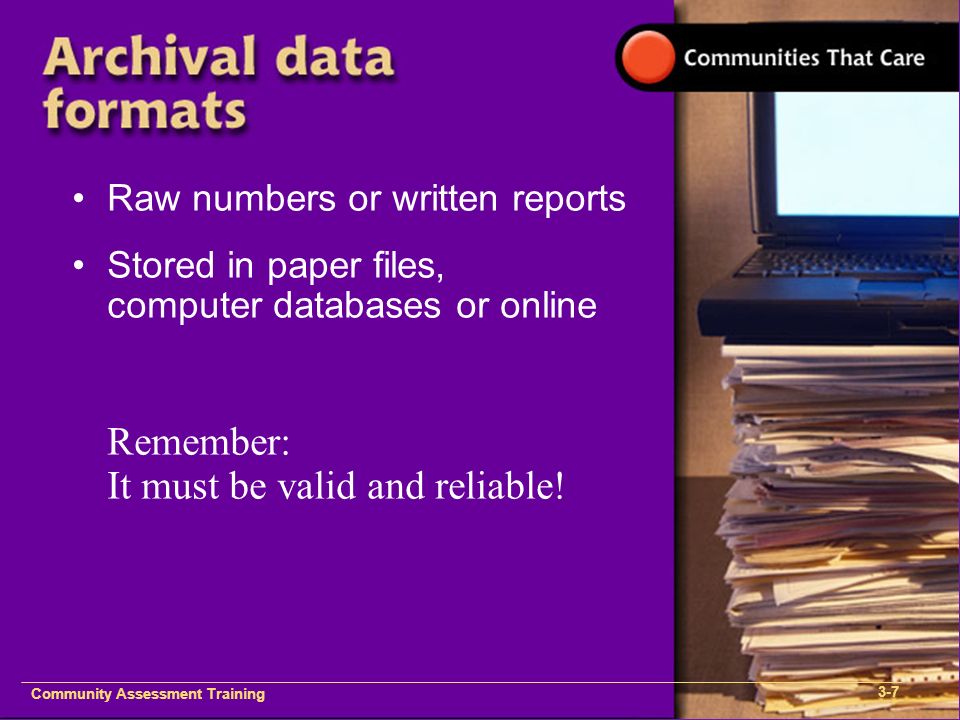community assessment paper