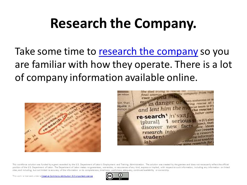 how to do research on a company