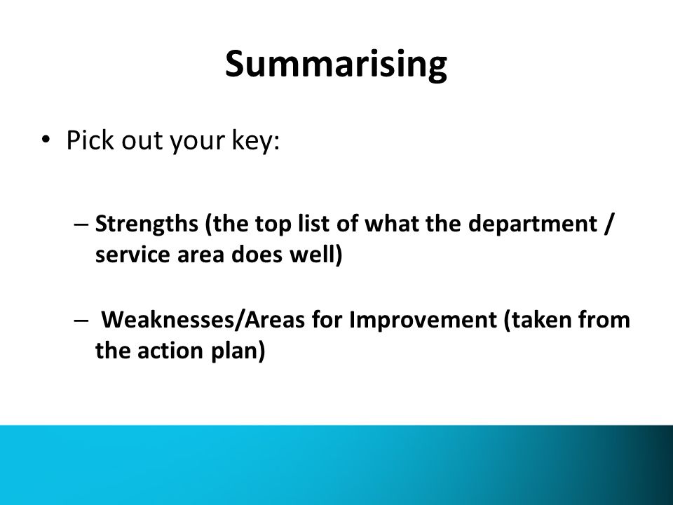 key strengths list