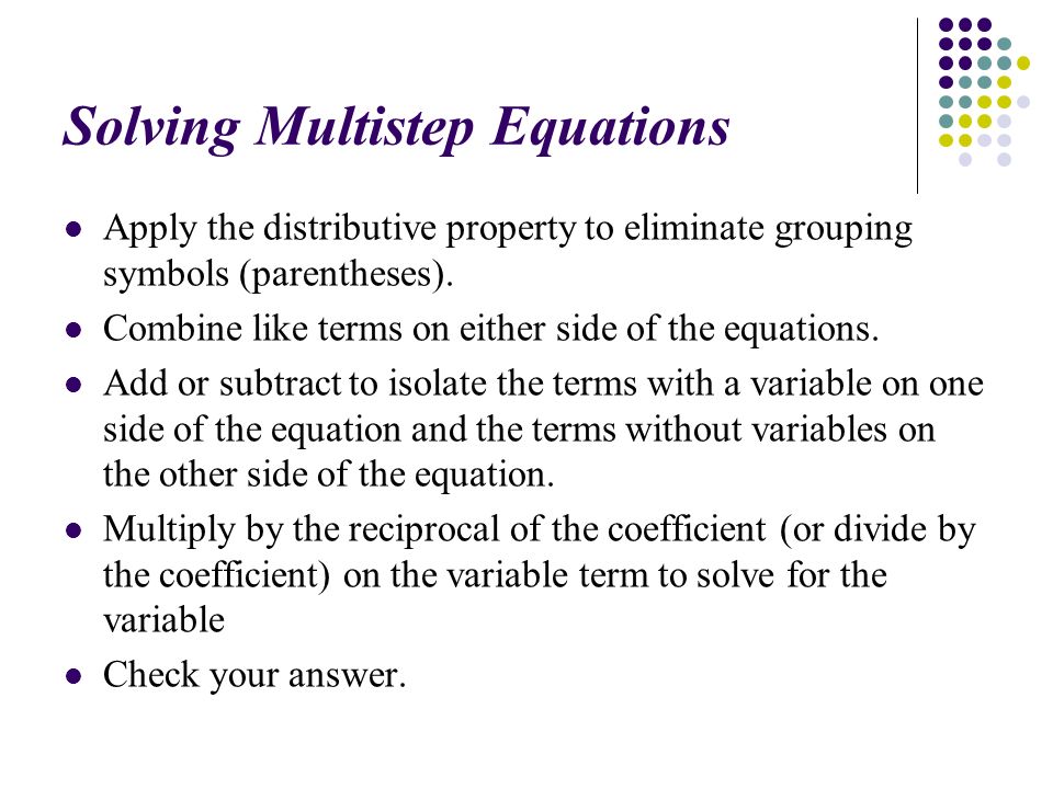Two Step Equations Definition Talkchannels 9 1 Solving Equations Definition Solution A To An