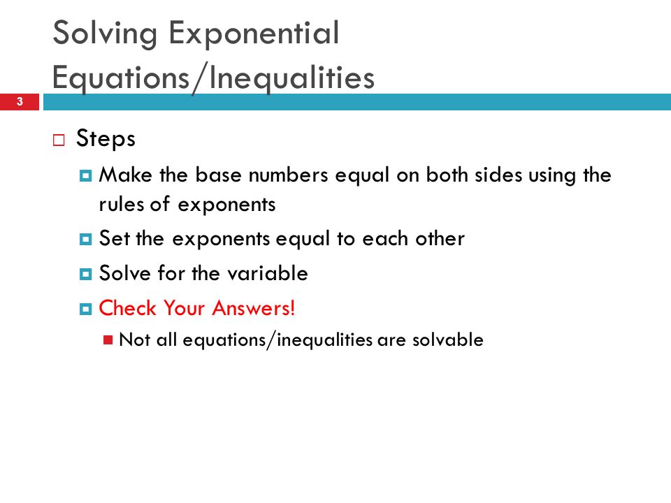 Exponential Equations Solving Exponential Equations Brilliant Math Amp Science Wiki