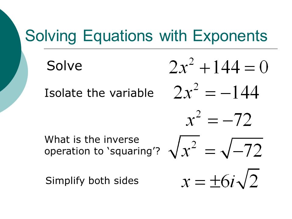 Solving Equations By Extracting Roots Aii 4b 4 Solving Equations