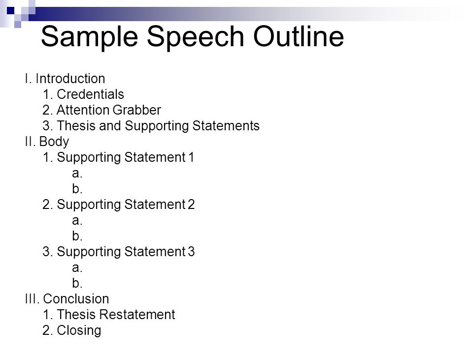 Sample Of Speech Essay