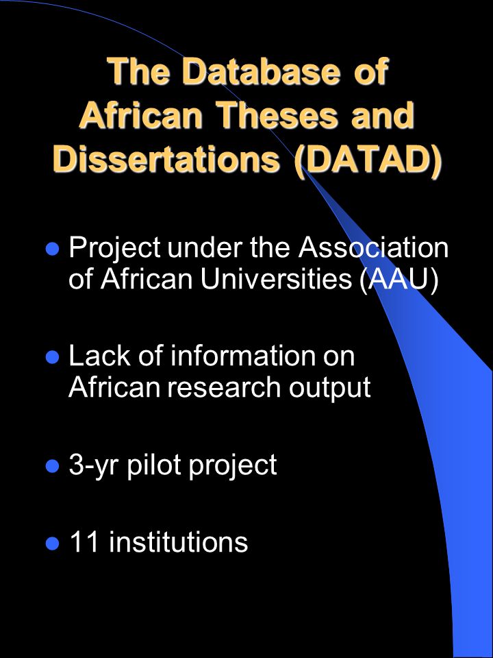 Thesis Dissertation Database