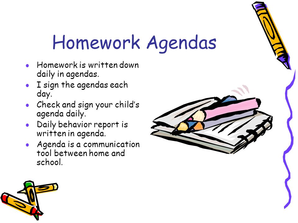 homework agendas