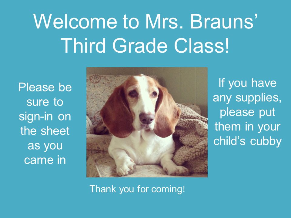 Welcome to Mrs. Brauns’ Third Grade Class.