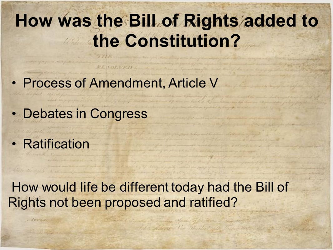 a discussion on the bill of rights a discussion on the bill of rights
