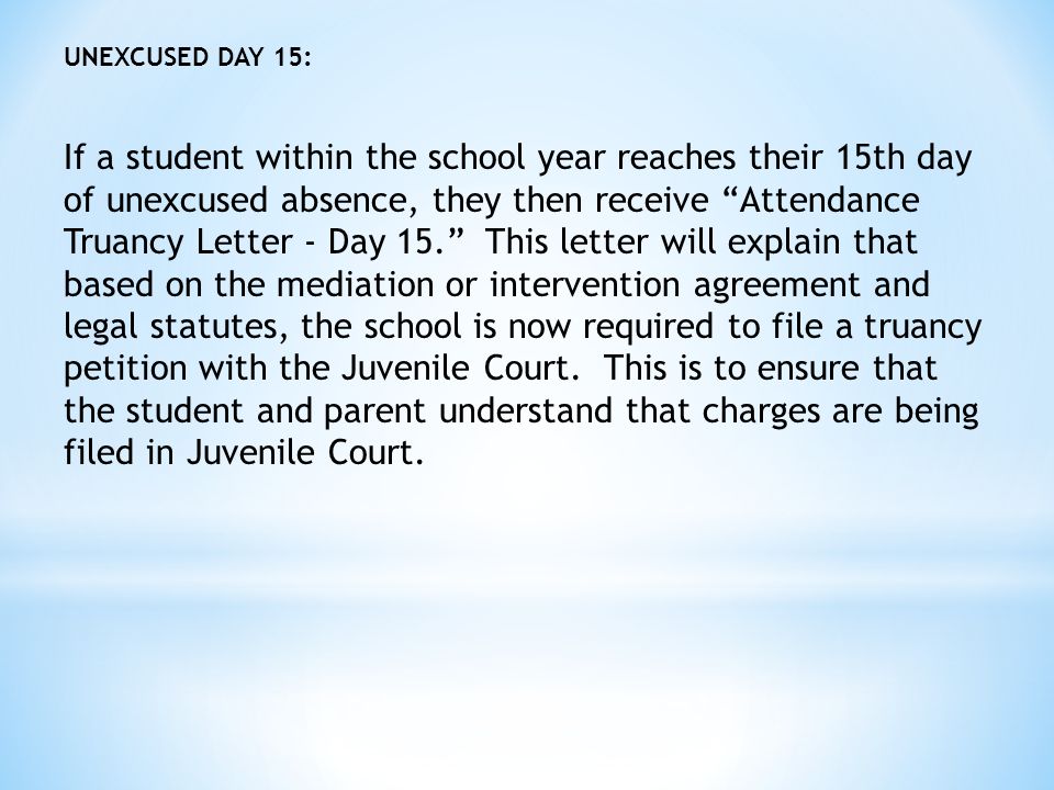 student absence letter