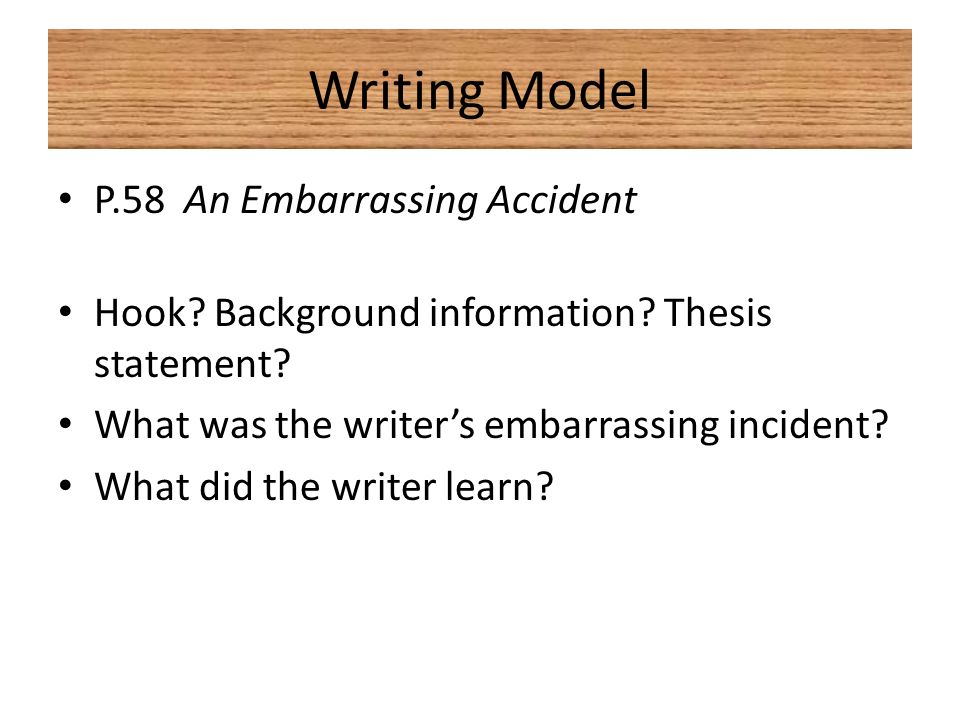 Writing a hook sentence and introducing a thesis statement