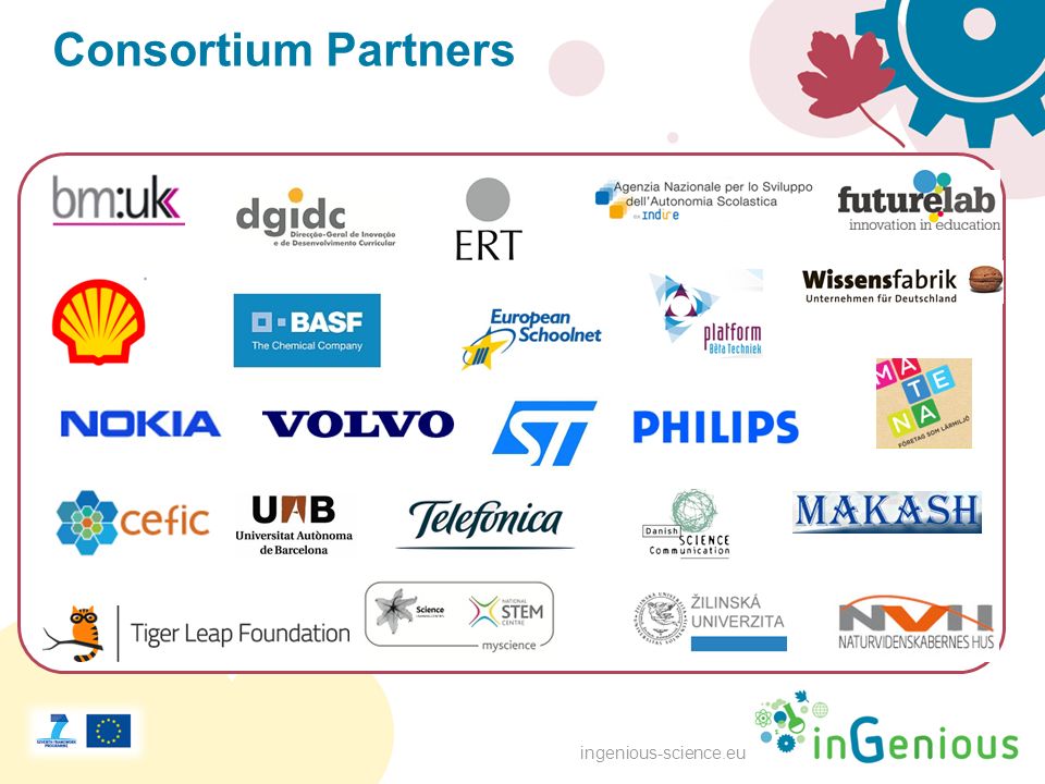 ingenious-science.eu Consortium Partners
