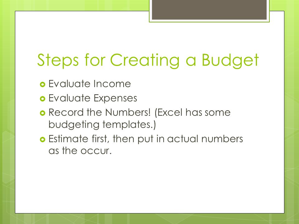 budgeting expenses
