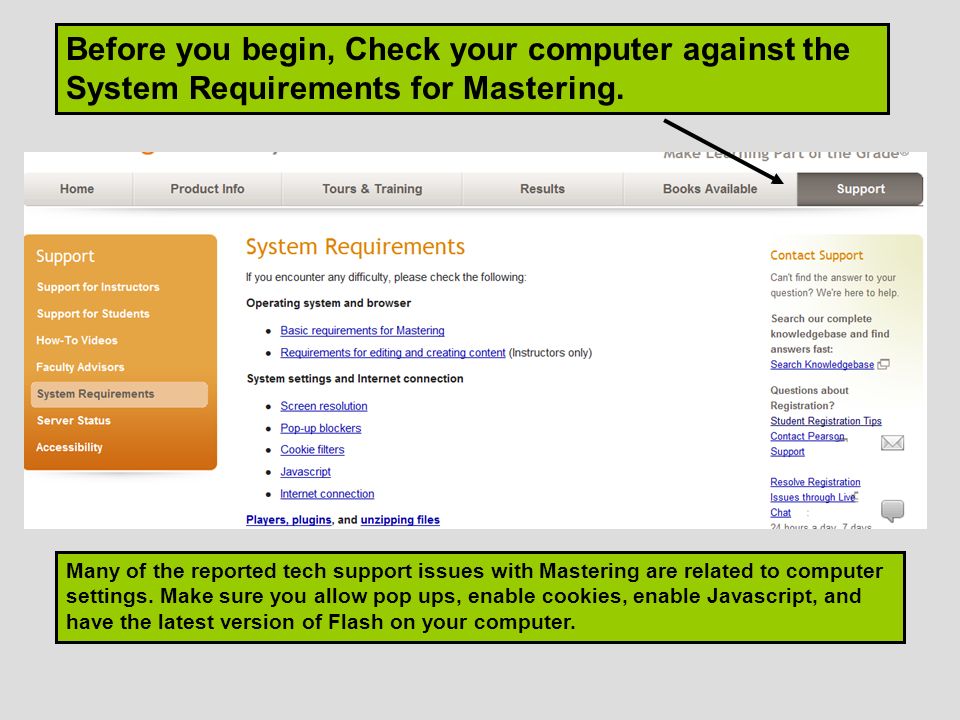 Many of the reported tech support issues with Mastering are related to computer settings.