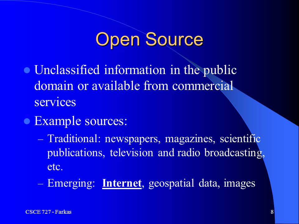 offensive iw open sources csce