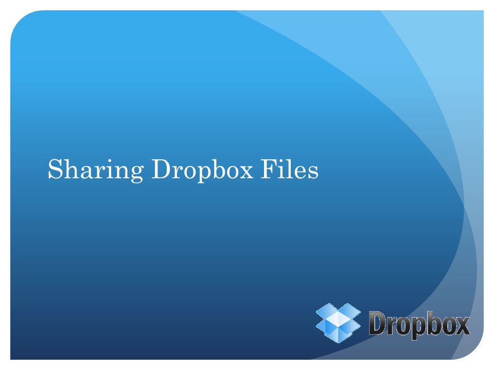 Sharing Dropbox Files