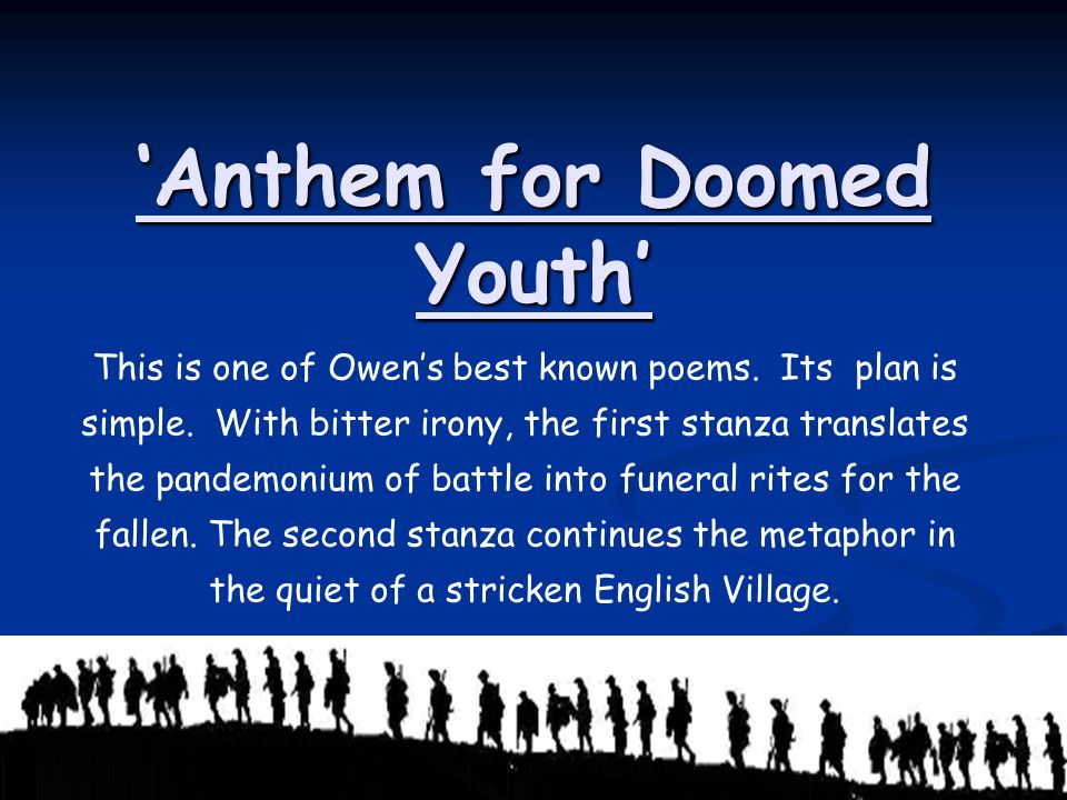Anthem of the doomed youth essay