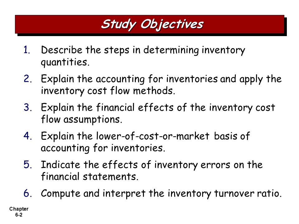 Principles of accounting inventory report