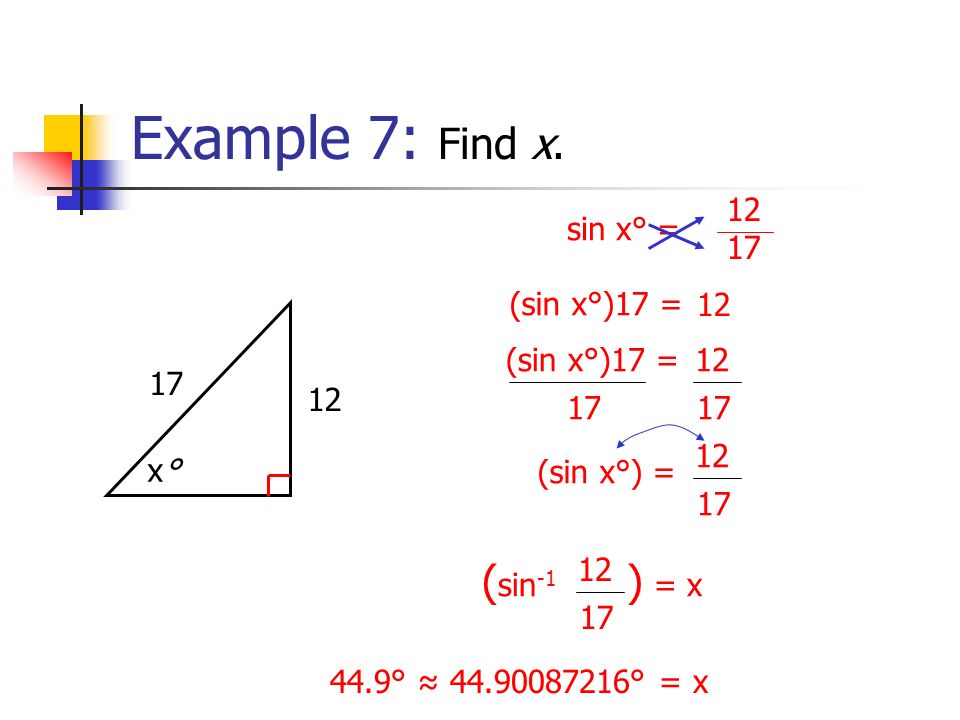 Example 7: Find x.
