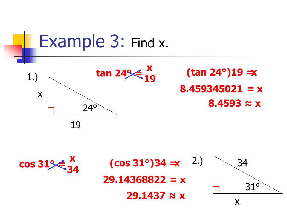 Example 3: Find x.