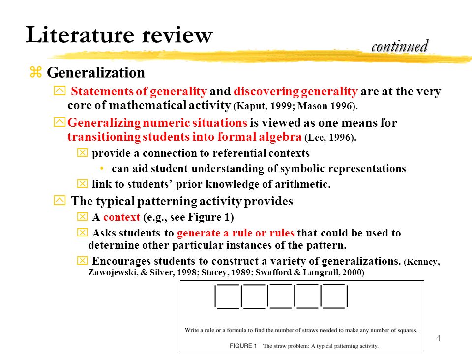 scientific literature review example scientific literature review format