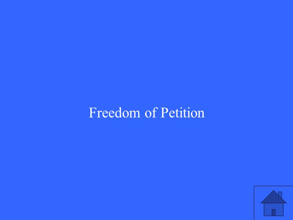 Freedom of Petition