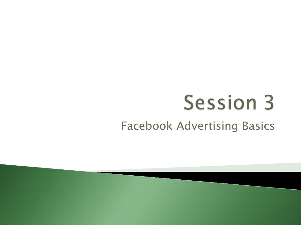 Facebook Advertising Basics