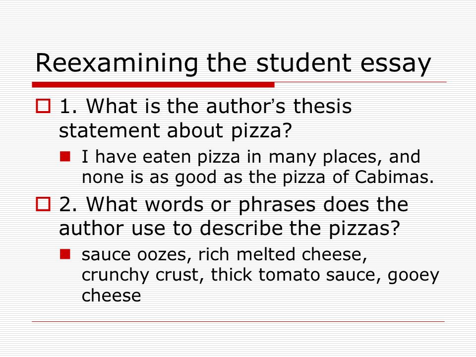 Good Thesis Statements For Essays