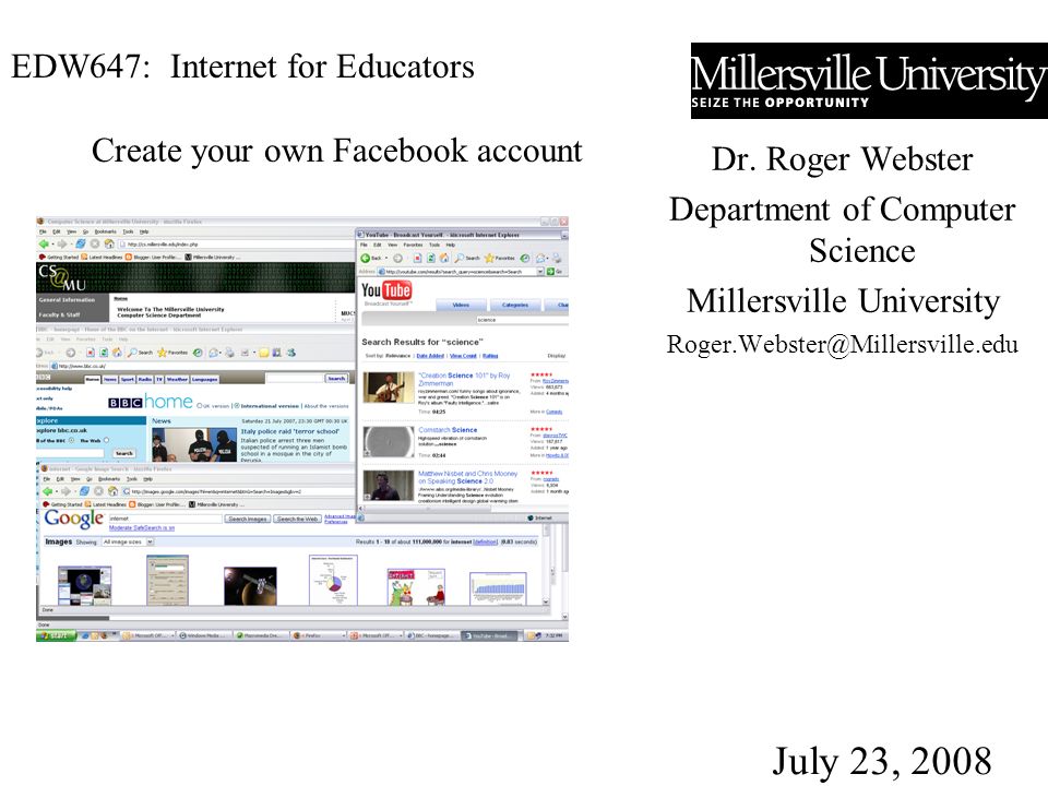 EDW647: Internet for Educators Dr.