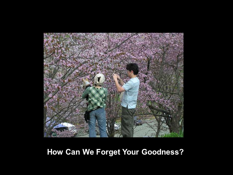 How Can We Forget Your Goodness