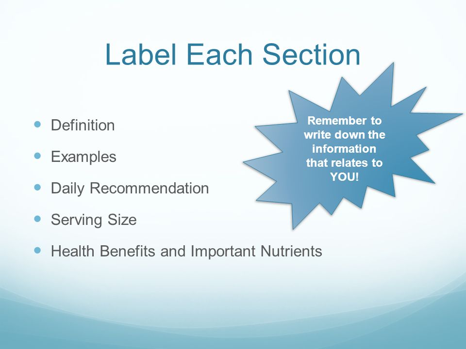 personal nutrition mrs sferra wellness 7 i can list and define define serving size
