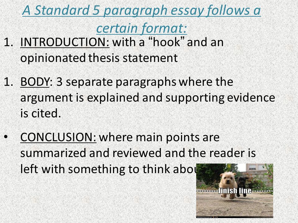 Standard thesis format