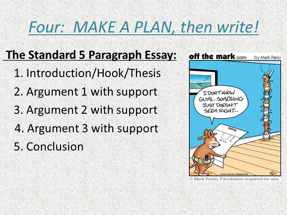 What is a standard 5 paragraph essay
