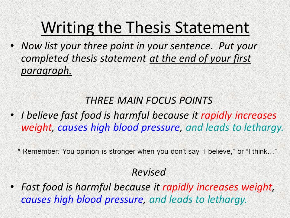 3 part thesis statement example