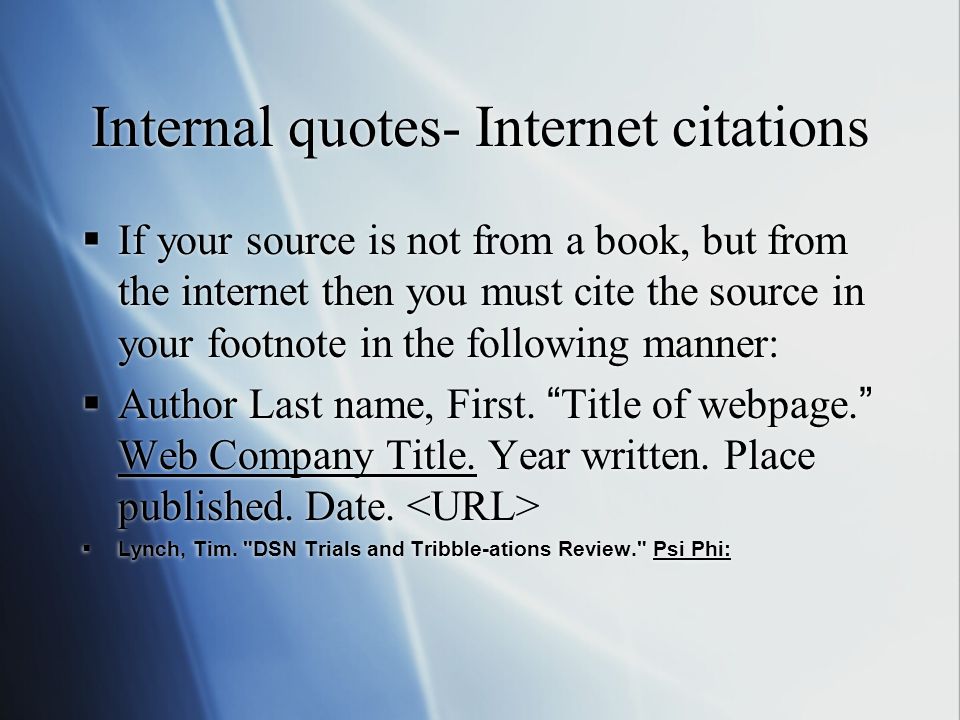 How do you cite an internet source in your essay