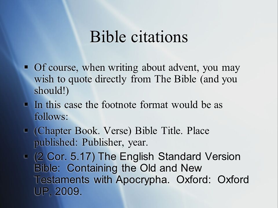 How To Quote The Bible In An Essay