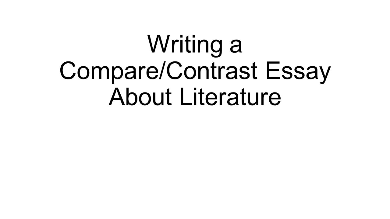 Conclusion for a compare and contrast essay