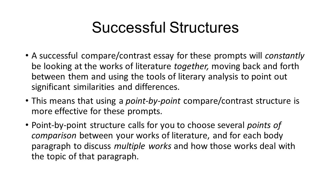 Compare Essays Compare And Contrast Essay Writing Purpose To Reveal Writing A Compare Contrast Essay About Literature Ppt Successful Structures A Successful Compare Contrast Essay For