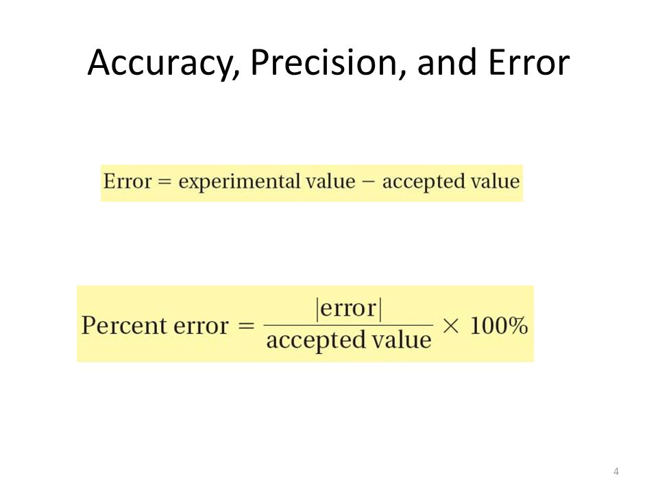 Accuracy, Precision, and Error 4