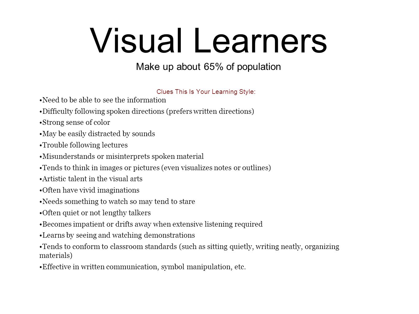 Essay On Learning Styles