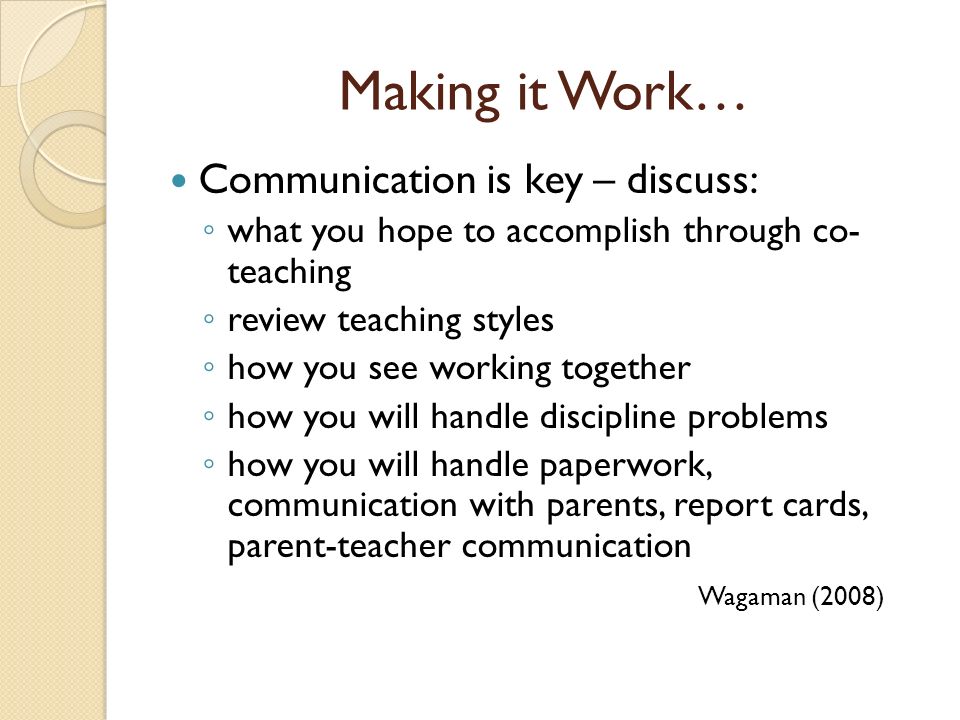 communication is key Good communication is a key to teamwork, but only step #1 i recently heard a story of a man and woman in church communication. communication is key Good communication is a key to teamwork, but only step #1 i recently heard a story of a man and woman in church communication.