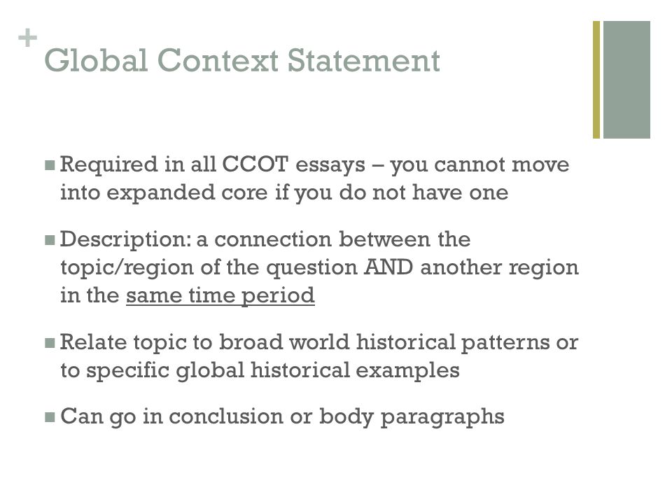 Ccot Essays