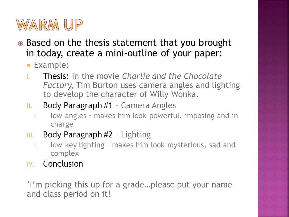 Expository Thesis Statement Generator