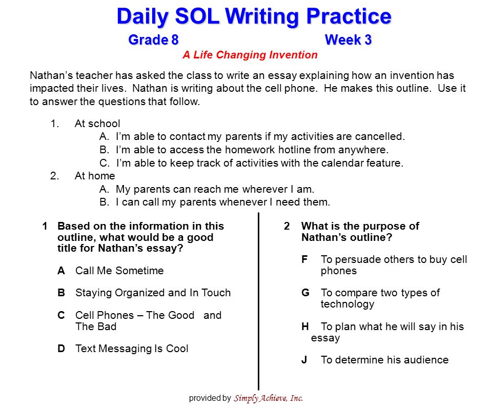 Descriptive Essay Outline
