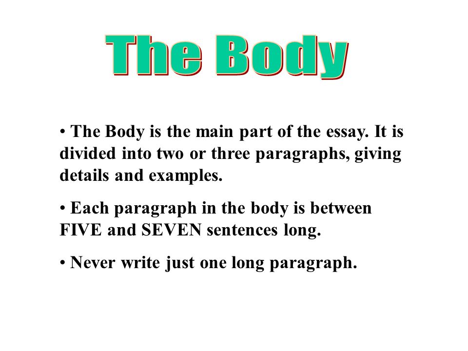 Essay body conclusion