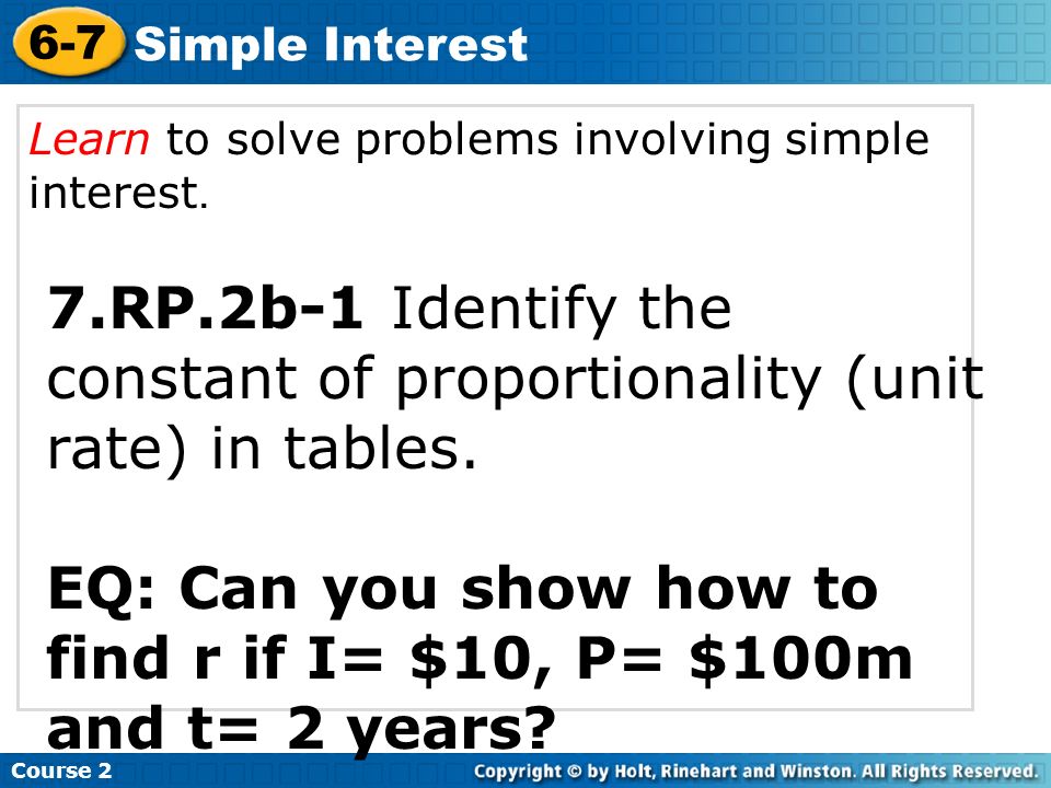 How To Solve Simple Interest Problems